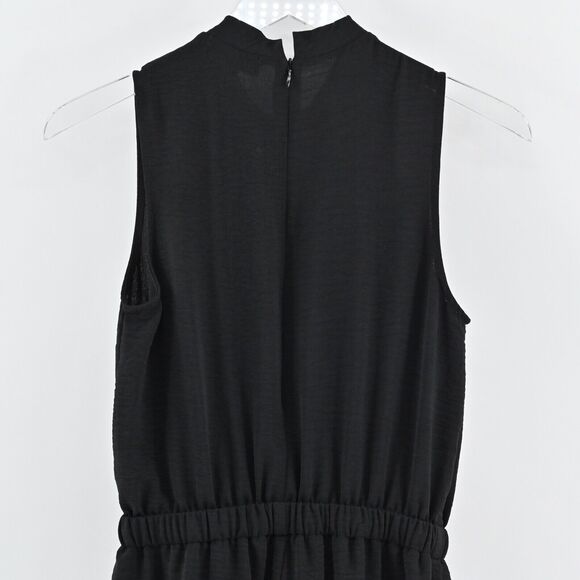 GILLI Jumpsuit Womens Size S Black Sleeveless Mock Neck Drawstring Waist Jogger‎ - Picture 6 of 14